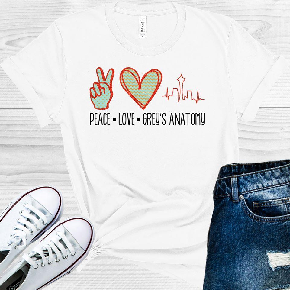 Peace Love Grey's Anatomy Graphic Tee