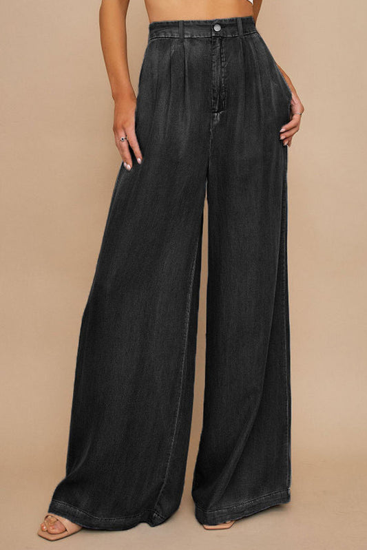 Tencel Wide Leg Soft Denim Pants