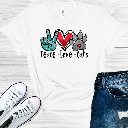 Peace Love Cats Graphic Tee