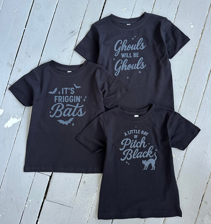 It's Friggin' Bats, Black  Halloween Tee