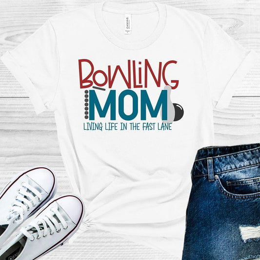 Bowling Mom Living Life in the Fast Lane Graphic Tee
