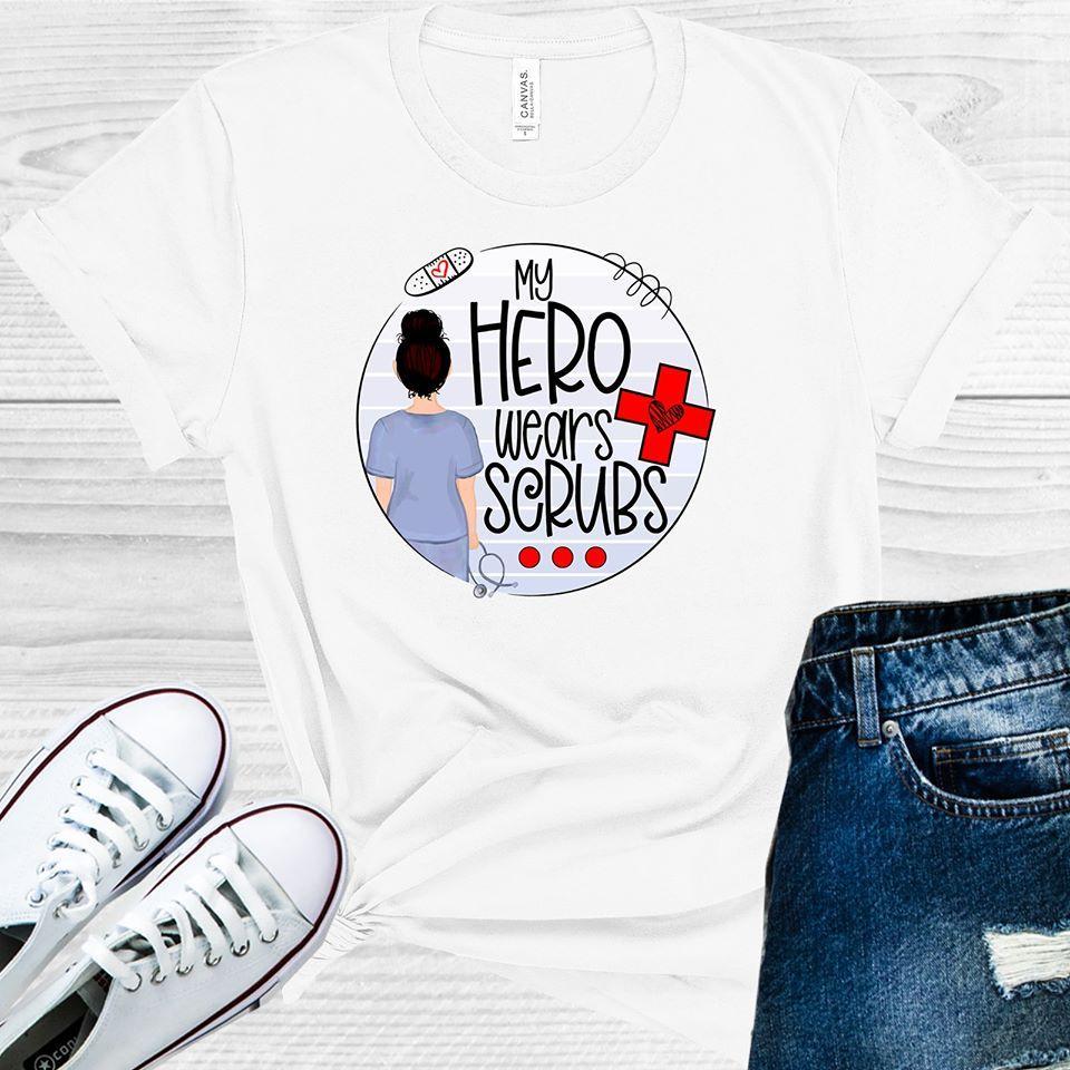 My Hero Wears Scrubs Graphic Tee