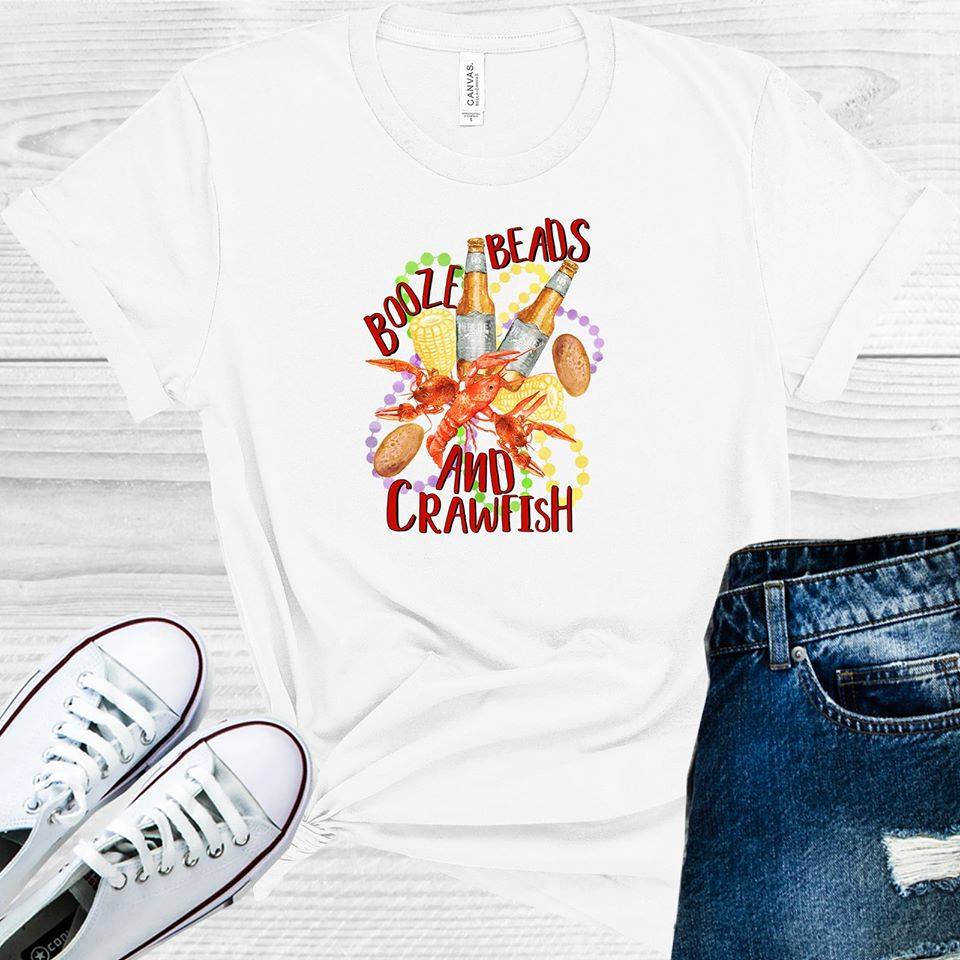 Booze Beads and Crawfish Graphic Tee