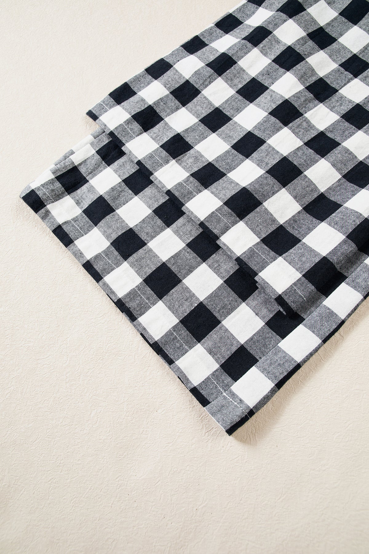 Brown Gingham Plaid Tie Elastic Waist Shift Pants
