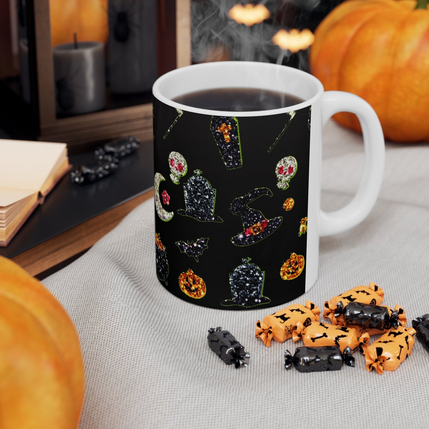 Glitter Halloween Mug 11oz