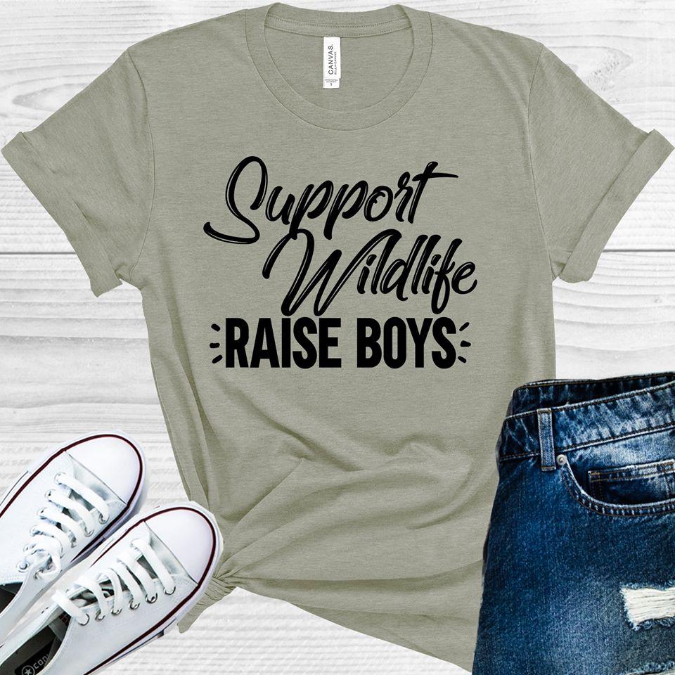 Support Wildlife Raise Boys Graphic Tee