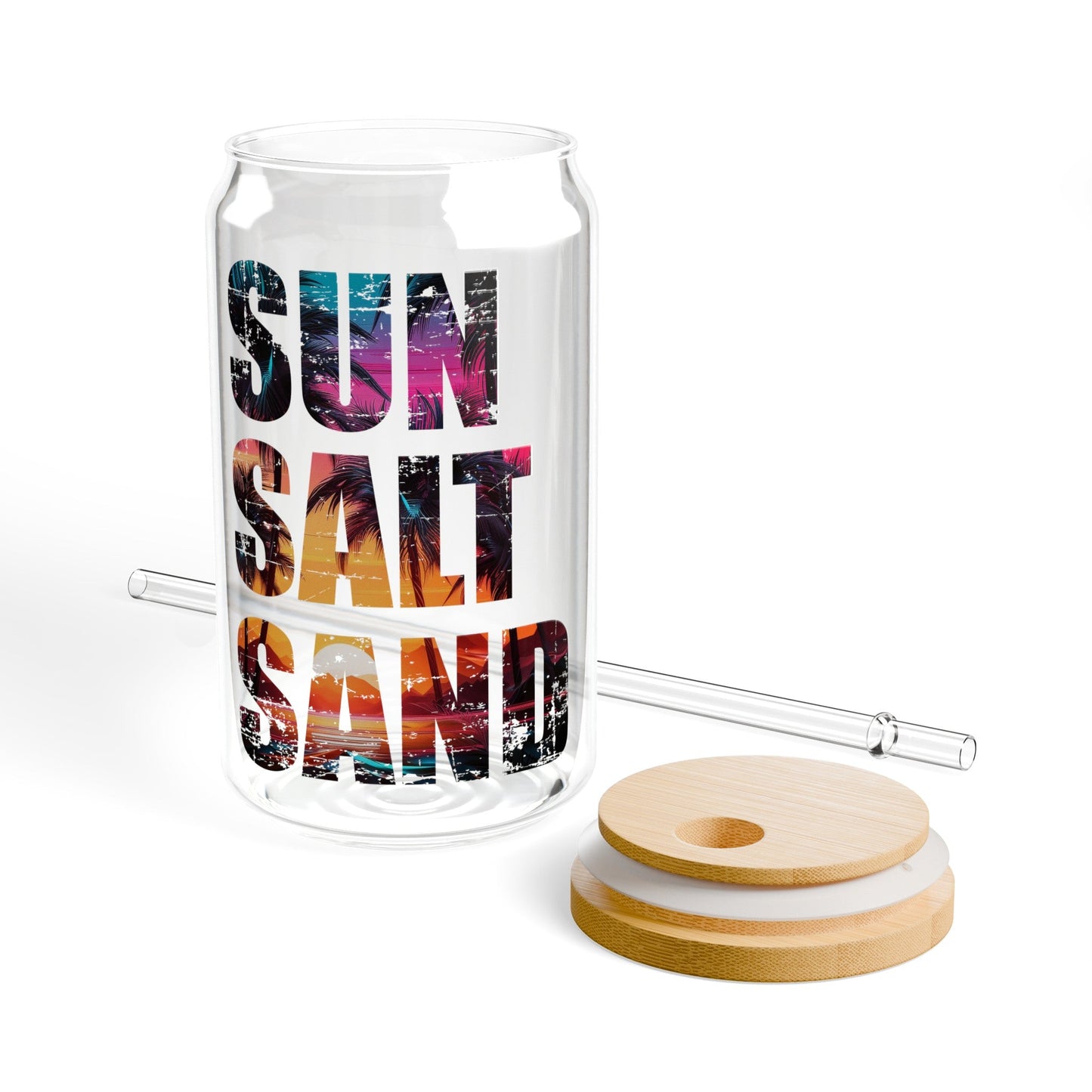 Sun Salt Sand Sipper Glass, 16oz