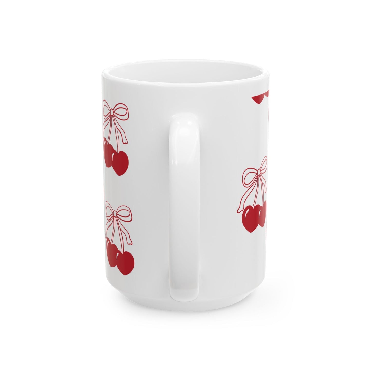 Cherry Hearts Ceramic Mug, (11oz, 15oz)