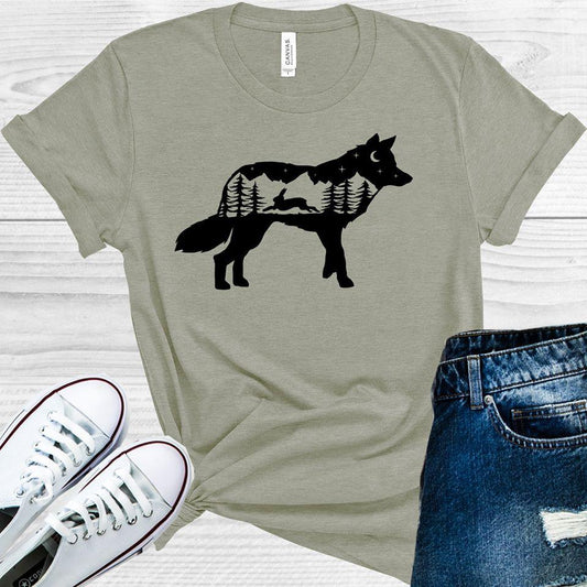 Wolf Silhouette Graphic Tee