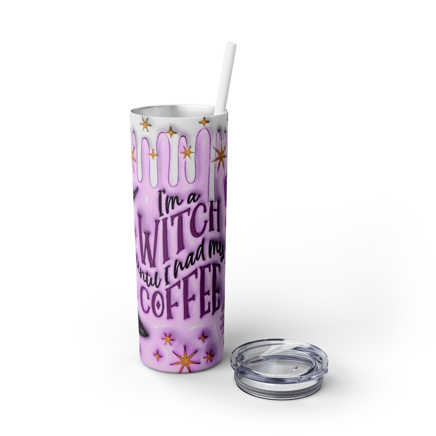 Inflated I’m A Witch Skinny Tumbler with Straw, 20oz