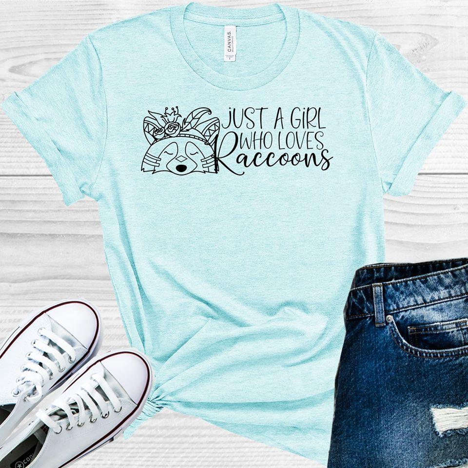 Just a Girl Who Loves Raccoons Graphic Tee
