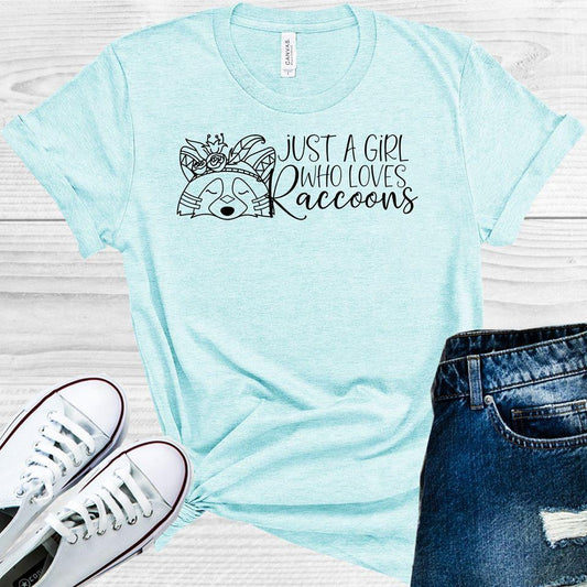 Just a Girl Who Loves Raccoons Graphic Tee