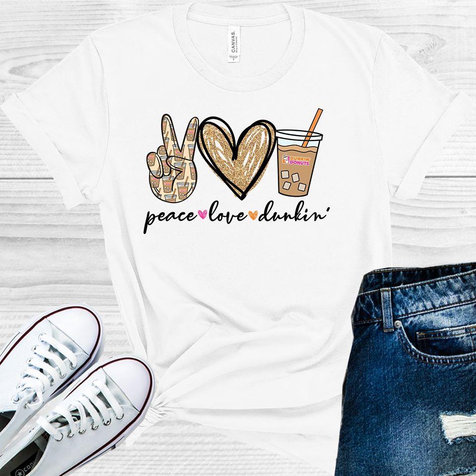 Peace Love Dunkin Graphic Tee