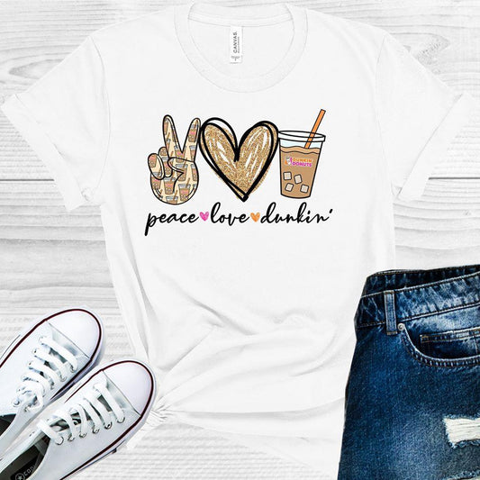 Peace Love Dunkin Graphic Tee