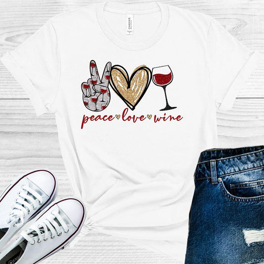 Peace Love Wine Graphic Tee