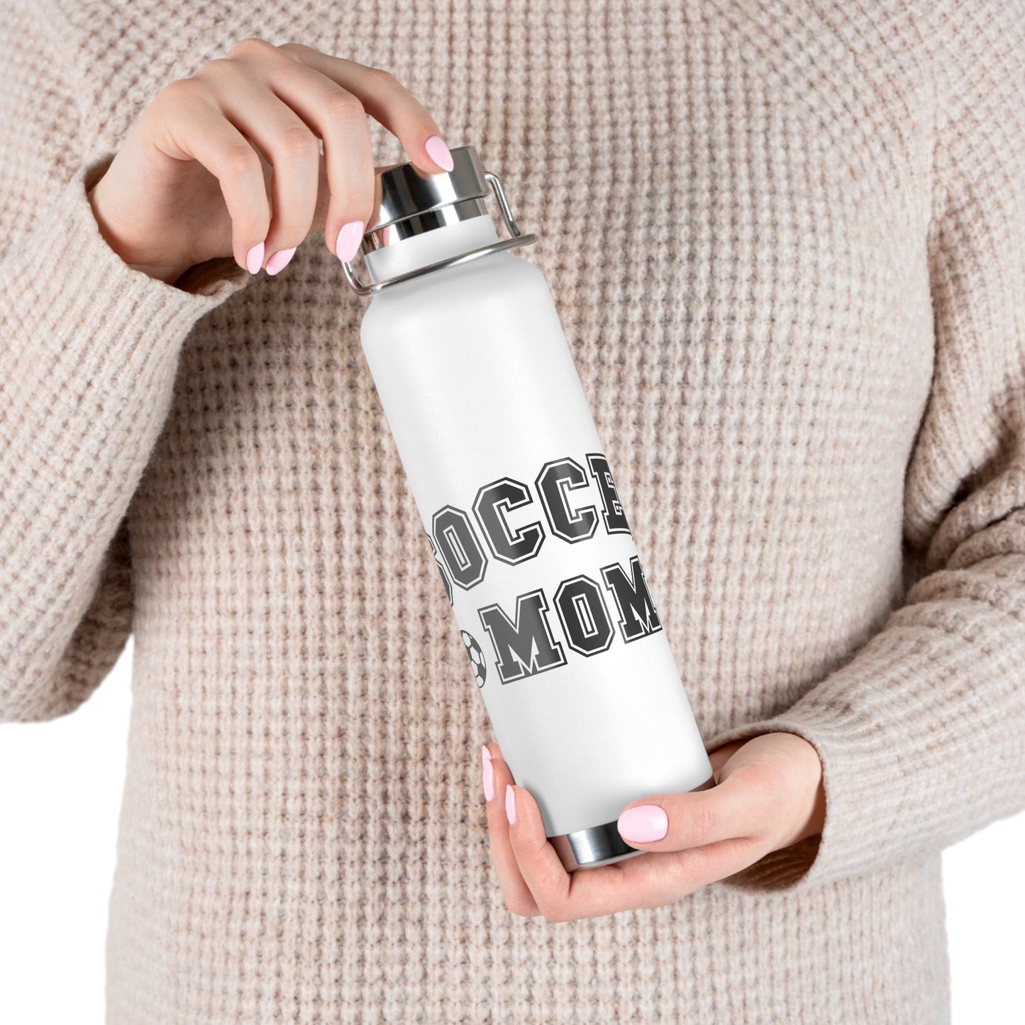 Soccer MOM Copper Vacuum Insulated Bottle, 22oz