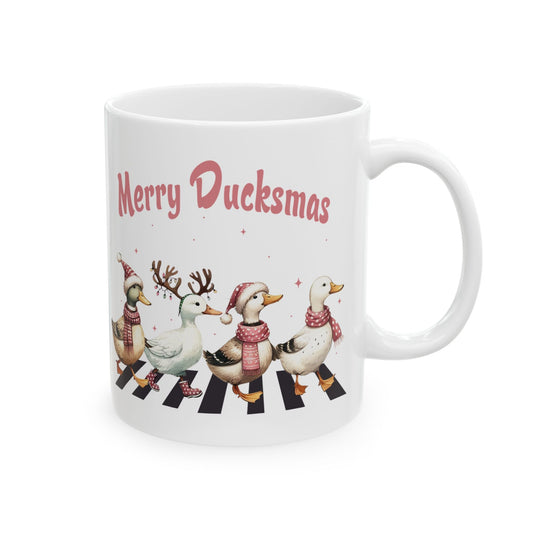 Merry Duckmas Ceramic Mug, (11oz, 15oz)