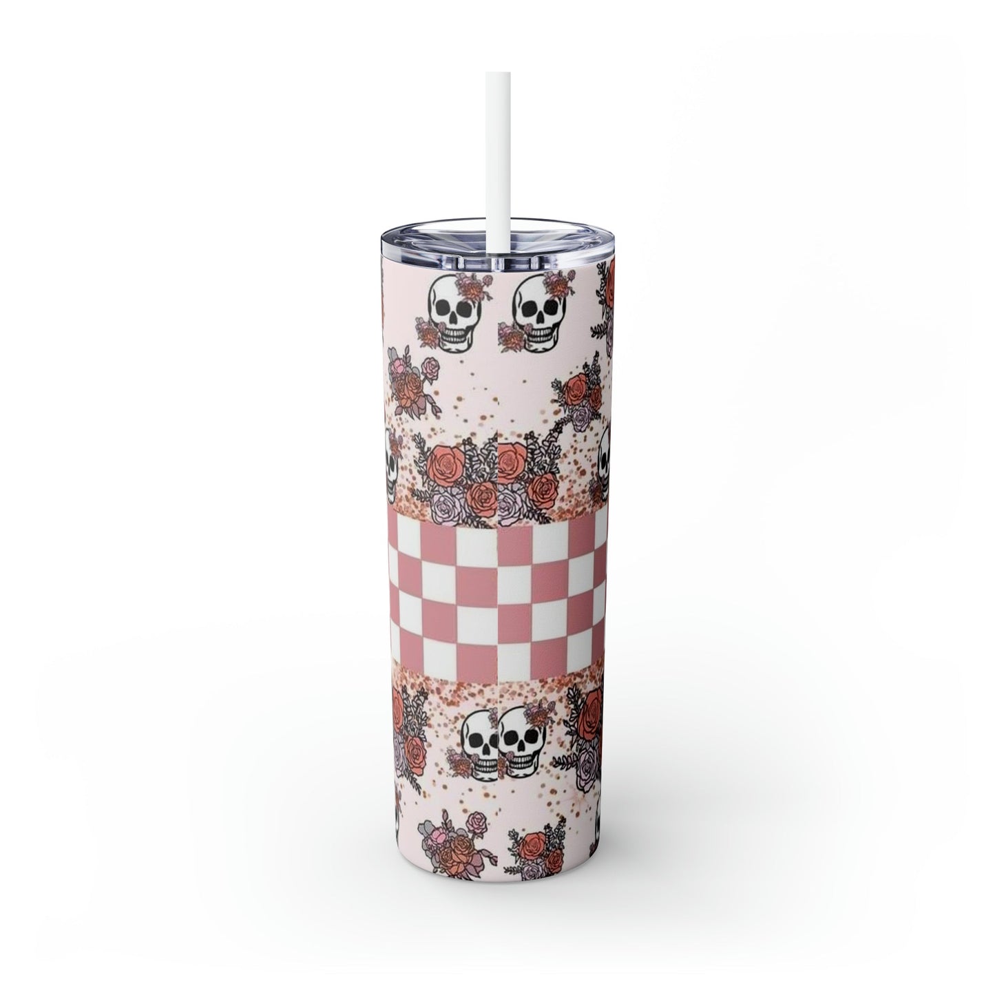 Spooky Vibes Skinny Tumbler with Straw, 20oz