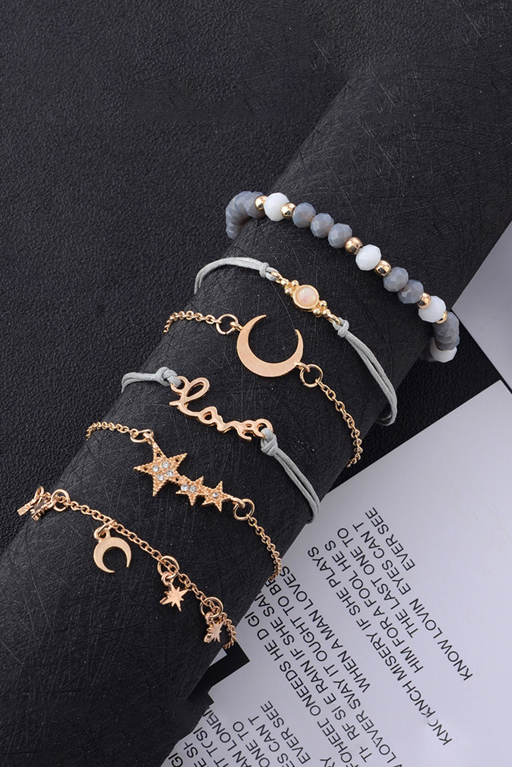 Moon & Star 6 Pieces Bracelet