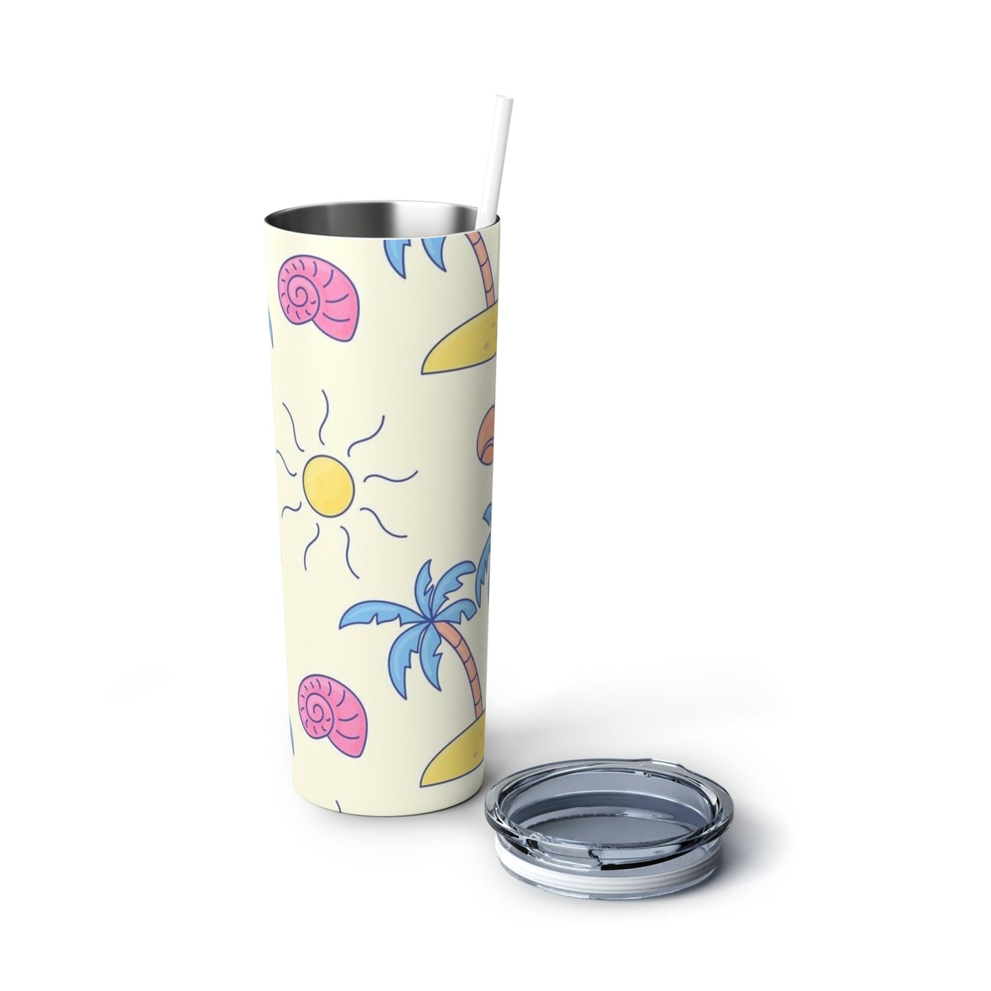 Beach Vibes Skinny Tumbler