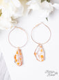 Special Collection Geode Hoop Earrings, Orange