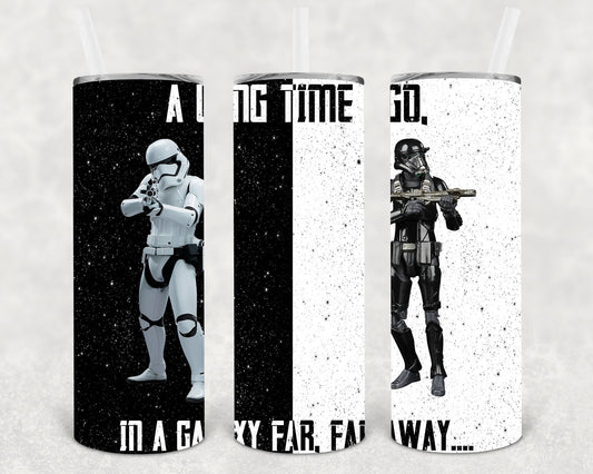 A Long Time Ago in a Galaxy Far Far Away 20 oz Skinny Tumbler