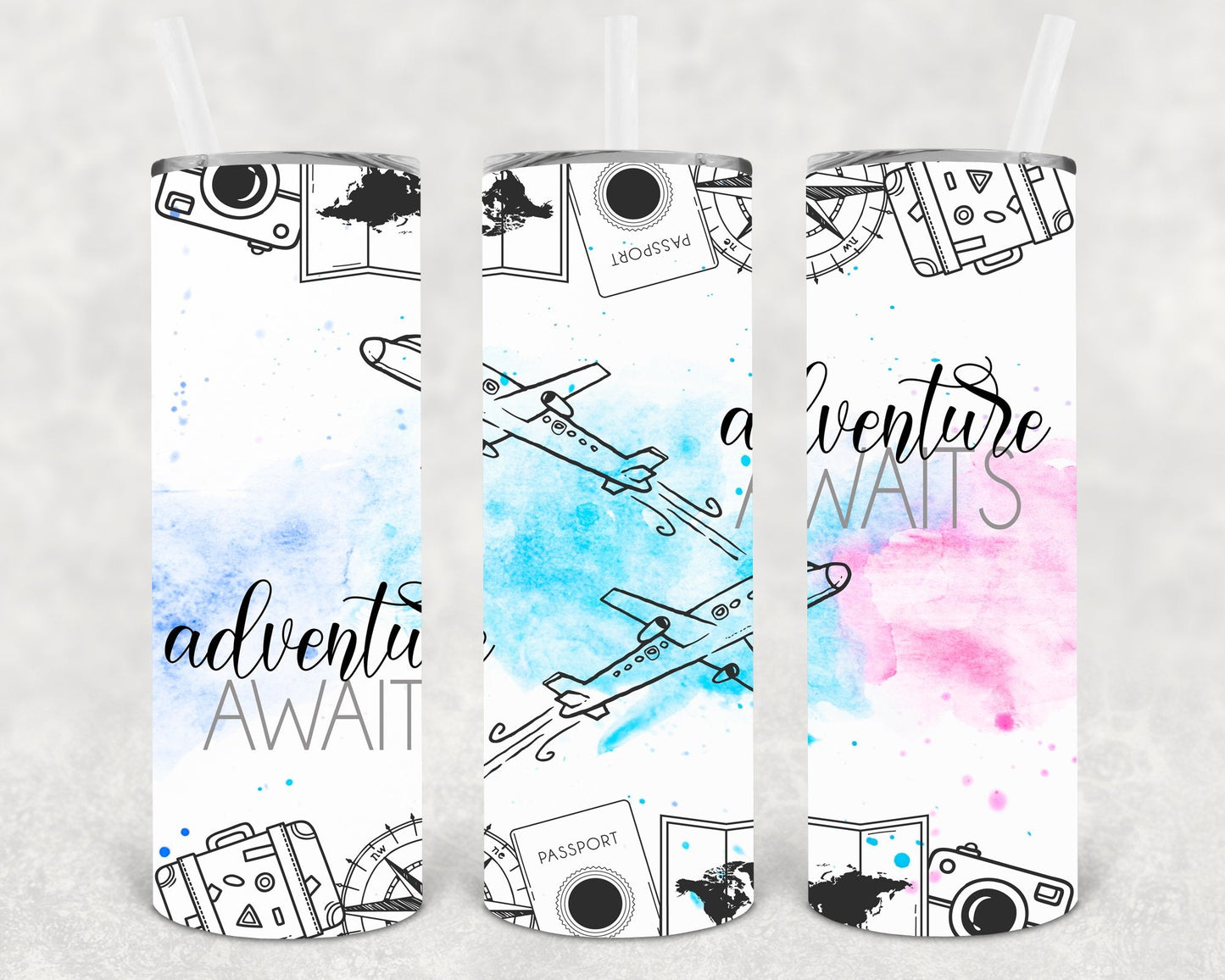 Adventure Awaits 20 oz Skinny Tumbler