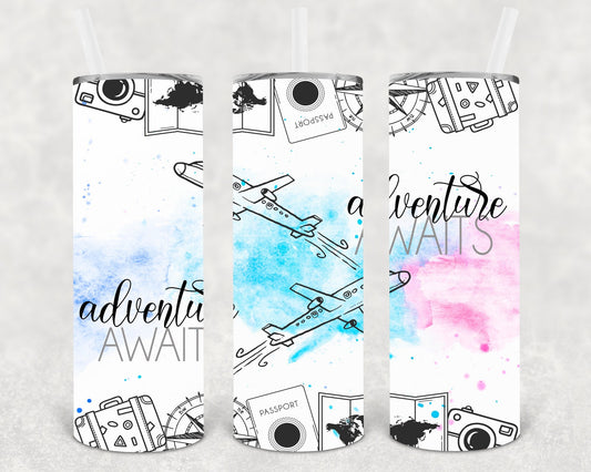 Adventure Awaits 20 oz Skinny Tumbler