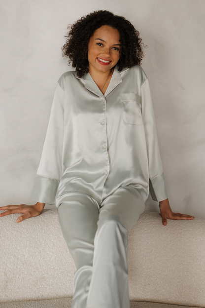 Agave Satin Pajama Pants Set