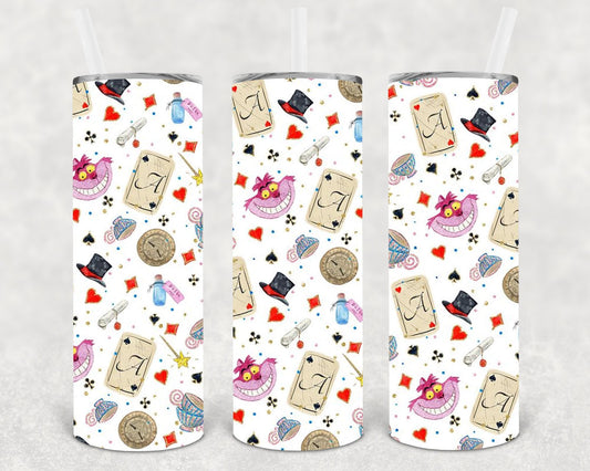 Alice in Wonderland 20 oz Skinny Tumbler