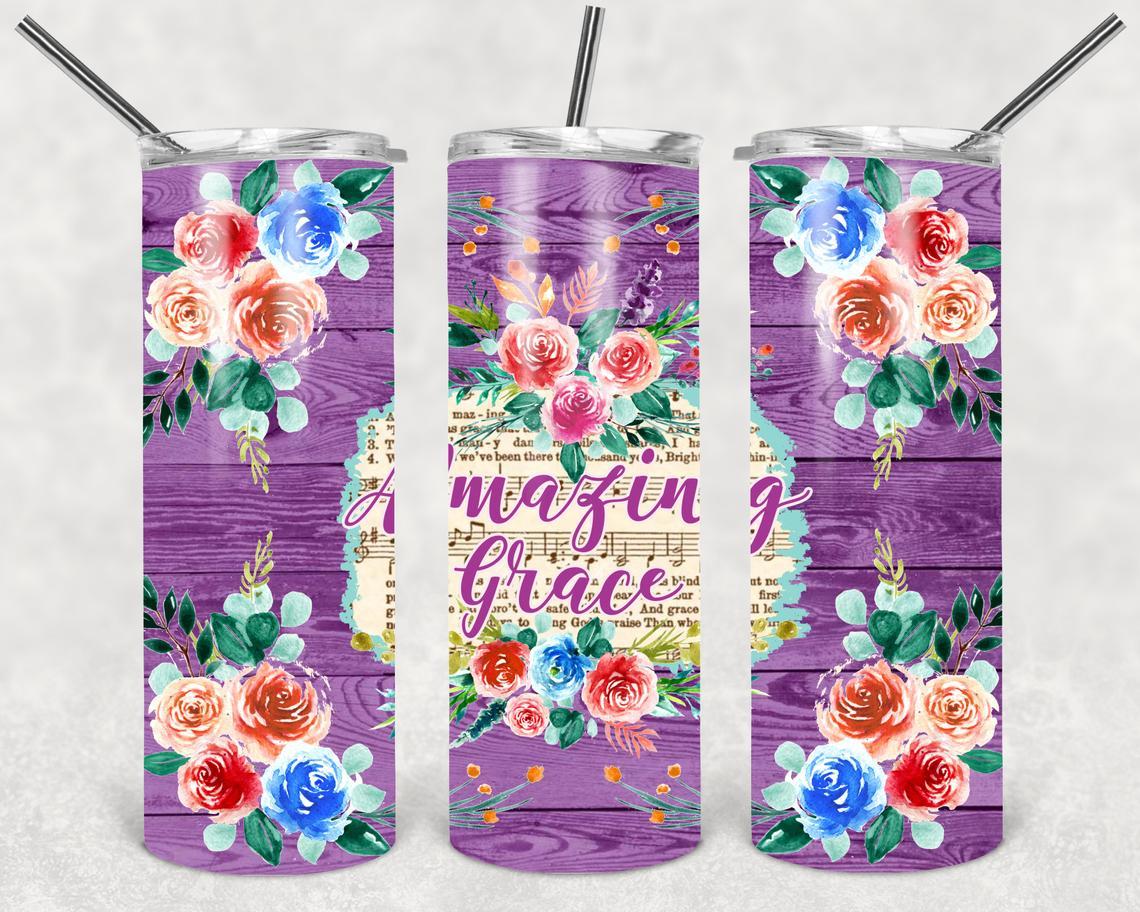 Amazing Grace 20 oz Skinny Tumbler