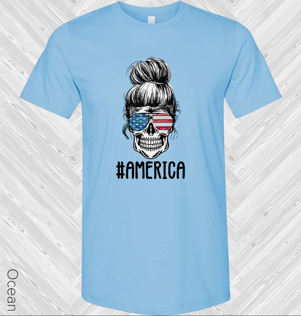 #America Skull Graphic Tee