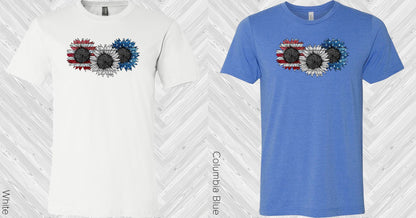 American Flag Sunflowers Graphic Tee