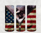 American Flag and Eagle 20 oz Skinny Tumbler