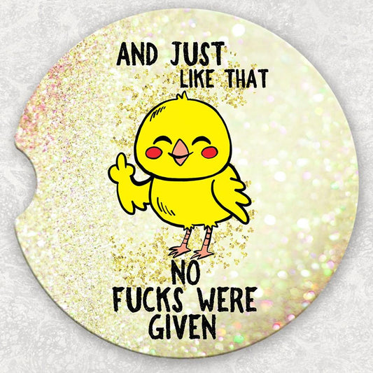 Car Coaster Set - And Just Like That No F***s Were Given