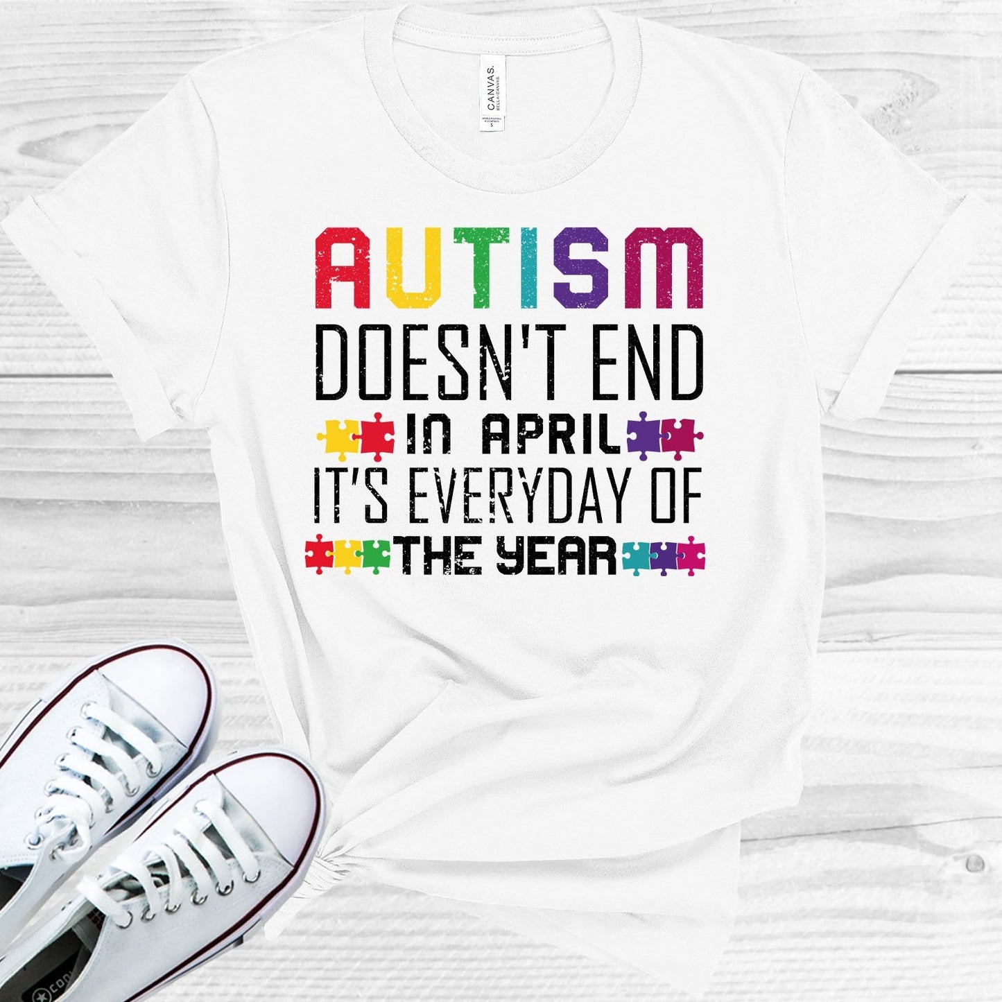 Autism Doesn't End in April Graphic Tee