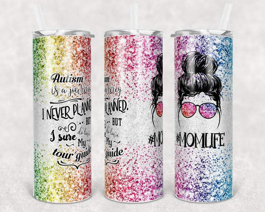 Autism Mom Life 20 oz Skinny Tumbler