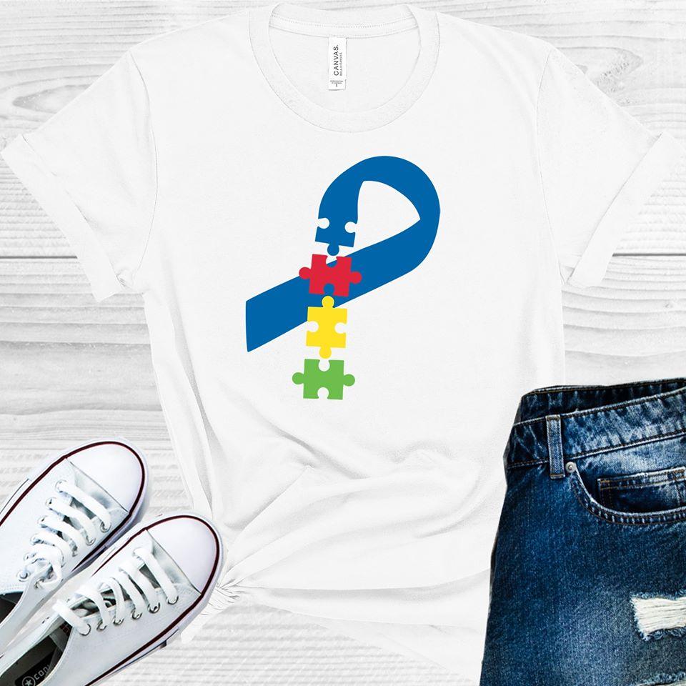 Autism Puzzle Ribbon Graphic Tee
