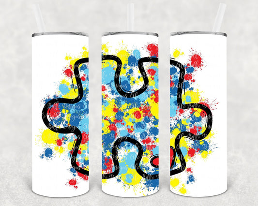 Autism 20 oz Skinny Tumbler
