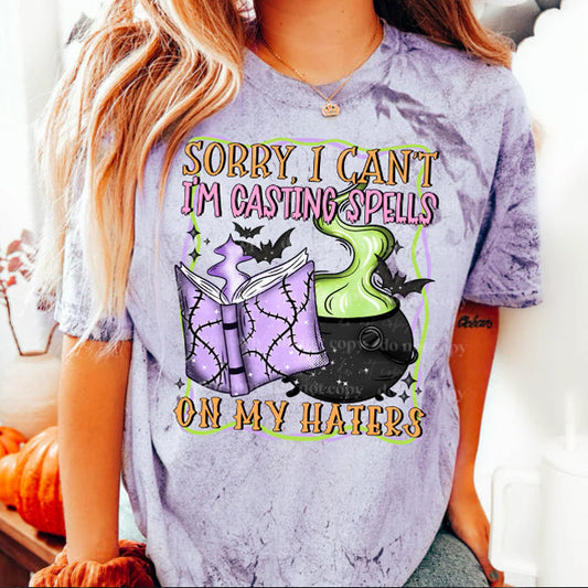 Sorry I Can't I'm Casting Spells - Comfort Colors Graphic Tee