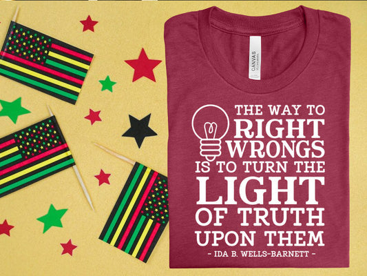 The Way to Right Wrongs is to Turn the Light of Truth Upon Them Graphic Tee