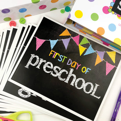 Mom Must-Have School Keepsake Kit | Class Keeper®, Photo Prop Deck & School Stickers | BONUS! App Membership + BONUS! Earn & Learn® Chore Chart Pad | (4) Styles