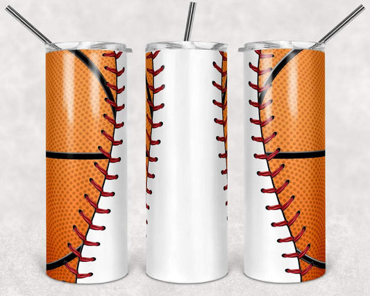 Baseball Basketball 20 oz Skinny Tumbler