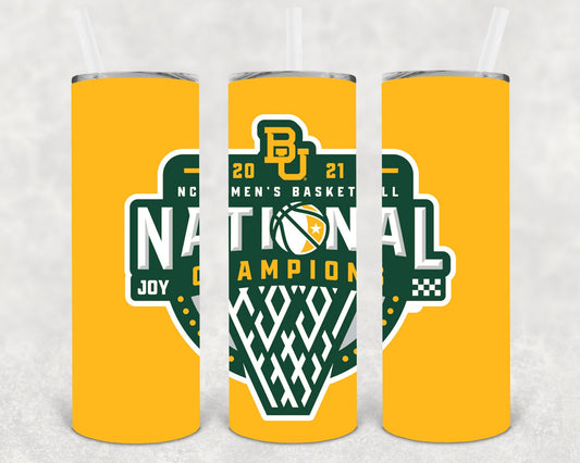 Baylor Bears National Champions 20 oz Skinny Tumbler