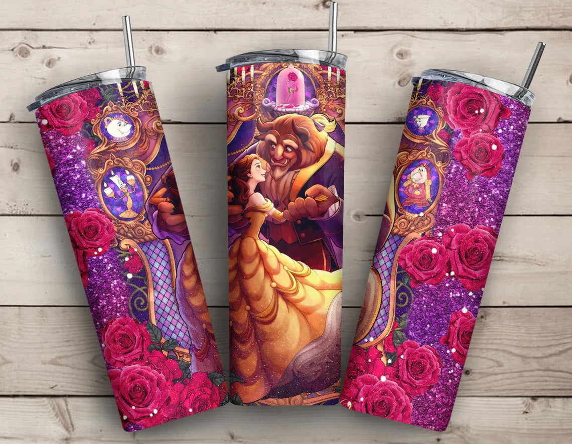 Beauty and the Beast 20 oz Skinny Tumbler