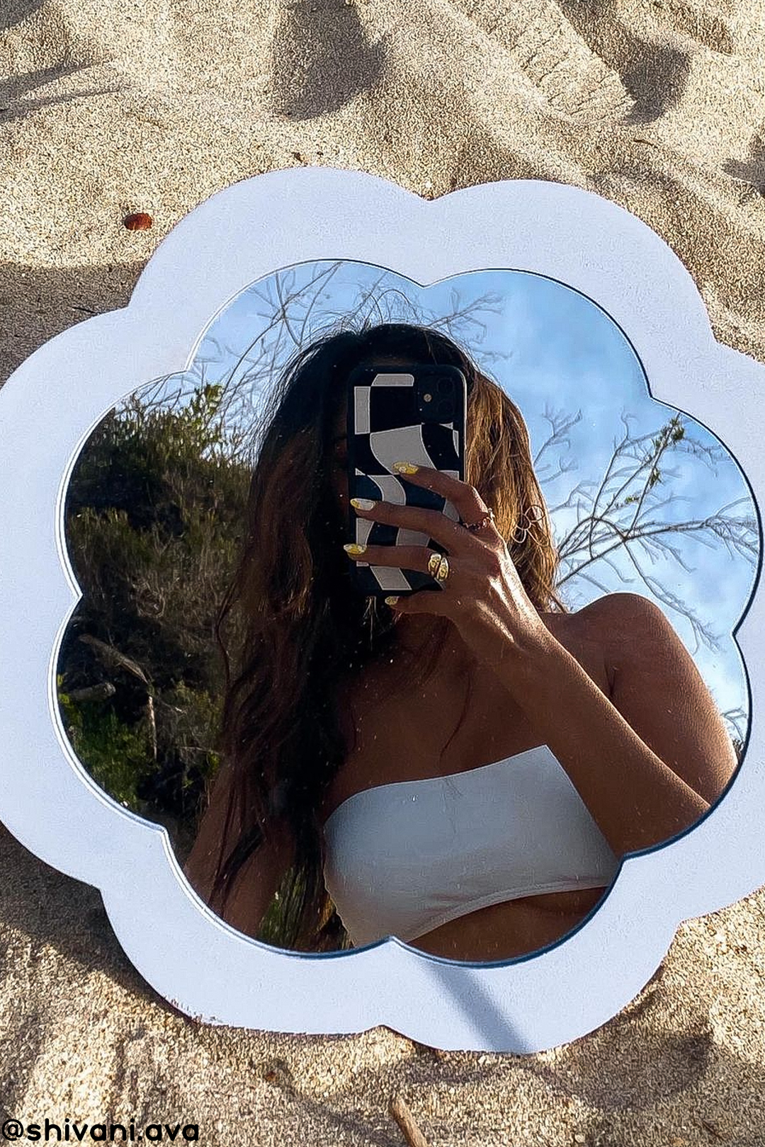 Black Wavy Checkered iPhone Case