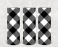 Black and White Plaid 20 oz Skinny Tumbler