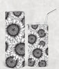 Black and White Sunflowers 20 oz Skinny Tumbler
