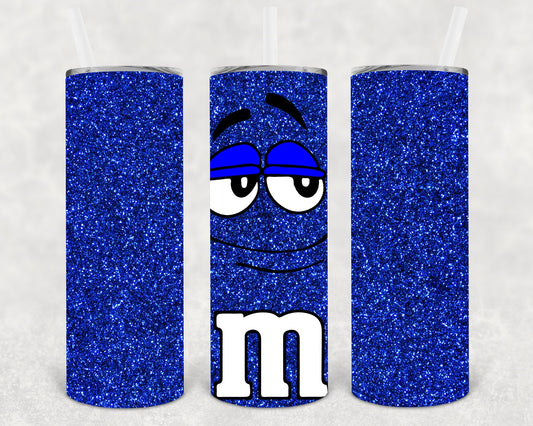 Blue M&M 20 oz Skinny Tumbler