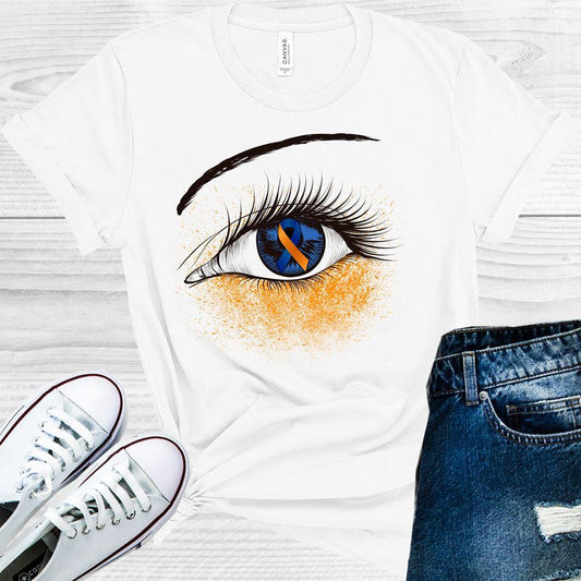Blue & Orange Ribbon Awareness Eye Graphic Tee